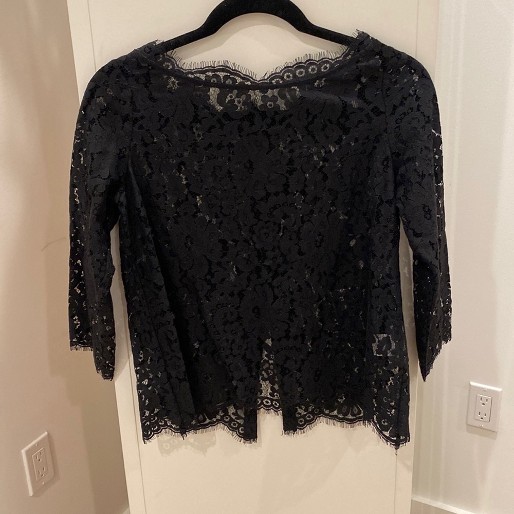 Black lace blouse
